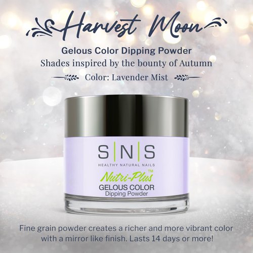 SNS Nail Dip Powder, Gelous Color Dipping Powder - Lavender Mist (Purple/Pastel, Cream) - Long-Lasting Dip Nail Color Lasts 14 Days - Low-Odor & No UV Lamp Required - 1 OZ