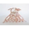 Generic Pink white clear marbled hair claw clip medium fine hair