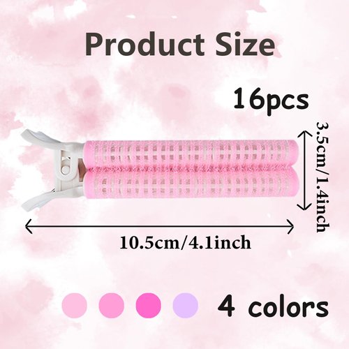 SHEHARUHI 16 PCS Hair Volumizing Roller Clips for Women - Root Clips for Fluffy, Instant Volume (Pink, Purple)