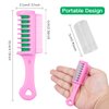 New Hair Chalk Comb for Girls Kids, Washable Temporary Hair Color Dye for Kids Age 5 6 7 8 9 10+ Birthday Party Gift Cosplay DIY, Children's Days (Blue, Pink, Purple, Green, Red, White)