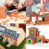 Cayway 100 PCS Mini Red Roof Tiles Model Building Set, 18mm Fake Tiles Model Sand Table Micro Landscape Accessories DIY Dollhouse Bricks Diorama Fairy