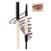 Retractable Eyebrow Definer Pencil with Spoolie, Dark Brown, Waterproof Long Lasting Brow Pencil, Soft Textured, Angled Tip Applicator for Natural-Looking Brows, Eyebrow Filler Pen Makeup for Women-01