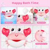 Gigilli Crab Baby Girl Bath Toys, Rechargeable Bath Bubble Machine for Toddlers Valentines Day Gifts, Bathtub Bubble Maker with Music Control for Kids Ages 1-3 6-12 12-18 Months Birthday Gifts