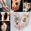 GOROMON 52 Sheets Skull Tiger Lion Temporary Tattoos For Women Neck Kids Face, 3D Waterproof Cute Tiny Small Fake Tattoo Stickers For Men Adults, Acnhor Skeleton Halloween Infinity Tatoo Kits Sets