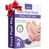 Foot Peeling Mask | Skin Care Pedicure Foot spa - Foot Mask & Foot Callus Remover with Aloe Vera Extract for Baby Soft Skin | Woman & Man | Remove Dead Skin, Cracked Feet & Callus | Lavender (2 Pairs)
