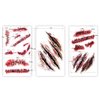 9pcs Halloween zombie makeup Fake Bloody Wound Stitch Scar Scab Waterproof Temporary Tattoo Sticker Halloween Masquerade Prank Makeup Props