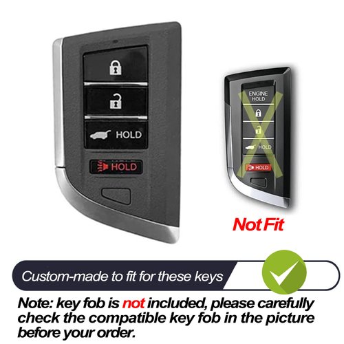 MECHCOS Fit for Acura MDX RDX Integra Key Fob Cover Case Remote Holder Skin TPU Protector Keyless Entry Sleeve Accessories