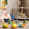VGY Press and Go Car Toys for Toddlers 1-3, 6 Pack Baby Toy Car Set with Play Mat for Boy, Push Go Friction Vehicle Toys for Infants, One First Birthday Gifts for 1 2 3 Year Old Boys Girls