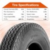 HALBERD 4.80-8 Trailer Tires 4.80x8 6PR Load Range C Highway Boat Trailer Log Splitter Tires, Tubeless, Set of 2