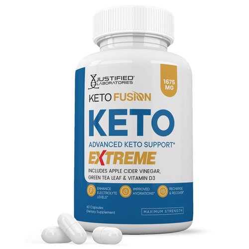 Keto Fusion Keto ACV Extreme Pills 1675MG Keto Support Blend Capsule Alternative to Keto ACV Gummies Formulated with Apple Cider Vinegar Extra Virgin Olive Oil Powder Green Tea Leaf 60 Capsules
