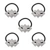 Xiwstar 5Pcs Sparkly Crystal Rhinestone Hair Bow Ties Scrunchies Ponytail Holder Women Girls Hair Bands Headband