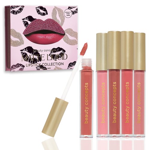 Beauty Concepts Lip Gloss Collection – Shimmering, Glossy Lip Makeup Set for a Radiant Finish, Pink