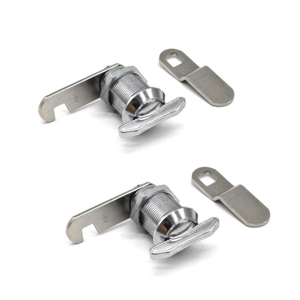 2Pcs Thumb Operated Cam Lock 7/8" Non-Locking Compartment Lock for RV Compartment Door, Camper, Vehicles, Storage Replacement Cam Lock