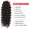 GoGo Curl Curly Crochet Hair for Women Water Wave Crochet Hair Deep Wave Braiding Hair Bohemian Crochet Braids Synthetic Hair Extensions (18 inch(Pack of 6), 1B Natural Black)