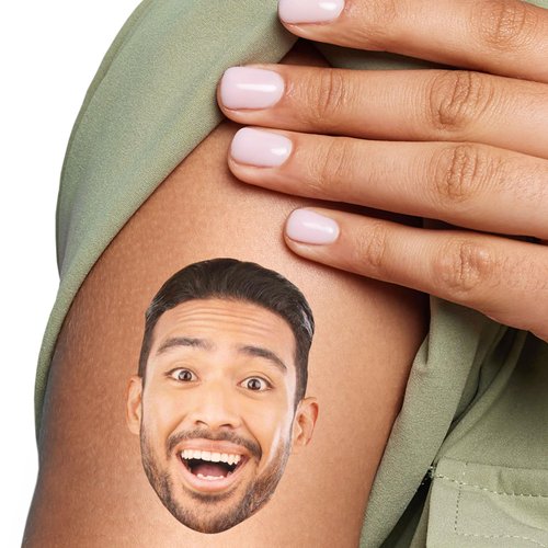 Big Dot of Happiness Custom Photo Fun Face - Party Favors - Fun Face Temporary Tattoos - Set of 12