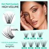 Bodermincer C Curl 0.07 Wide Cluster DIY Eyelash Extension 3D Individual Lashes Natural Look Cluster Lashes Easy Apply Volume Lash Extensions (8mm)