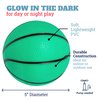 Botabee Glow in The Dark Basketball, Pack of 2 - Mini Basketball Toys for Indoor or Outdoor Play - Soft, Lightweight, Easy Grip and Durable Design - Ideal for Nighttime Fun - Green, 5-Inch Diameter