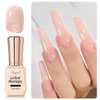 SHOYUM Sheer Nude Gel Nail Polish, 15ml Neutral Jelly Pink Color Soak Off UV Light Cure Gel Polish for Nail Art DIY Manicure at Home X03