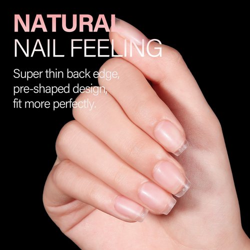 AILLSA Extra Short Coffin Nail Tips - 240 PCS Upgraded Matte Soft Gel Full Cover Nail Tips No Filed, Pre-shaped Clear Acrylic False Gelly Nail Tips for DIY Press On Nails 15 Sizes With Box