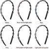Hoteam 6 Pieces Crystal Headbands for Women Hair Comb Headbands with Rhinestones Hair Band for Women, Beaded Headbands Crystal Comb Hairband, Non-slip Hair Band Hair Accessories (Retro Style)