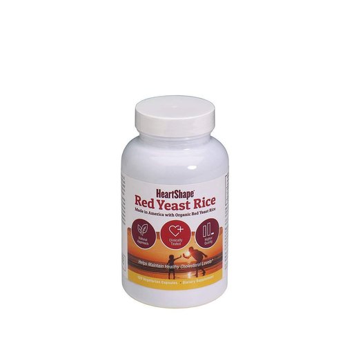 HeartShape OTC Red Yeast Rice, 120 Count