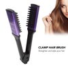 Clamp Hair Brush,Clamp Brush,Clamp Brush for Straightening Hair,Double Sided Hair Brush,Anti Static Artificial Bristle Splint Flat Brush with Ergonomic Handle for Home, Clamp Hair Brush Clamp bru