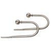 Meriville Set of 2 Decorative Satin Nickel Ball End Window Curtain Holdbacks for Draperies