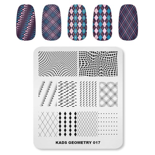 KADS Nail Art Stamping Plates Set Image Template Stencils Pattern with Stamping Plates Holder Case Organizer (GE017)