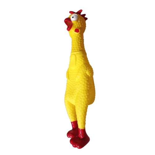 Squawking Rubber Chicken Toy, Squawking Yellow Chicken Dog Toy, Prank Novelty Gift Toy