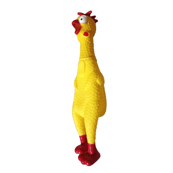 Squawking Rubber Chicken Toy, Squawking Yellow Chicken Dog Toy, Prank Novelty Gift Toy