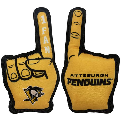 Pets First NHL Pittsburgh Penguins #1 Fan Toy for Dogs & Cats. Best Tough PET Toy with Inner Squeaker. Number One Premium Dog Toy for Strongest Chewers & Sports Fans, One Size