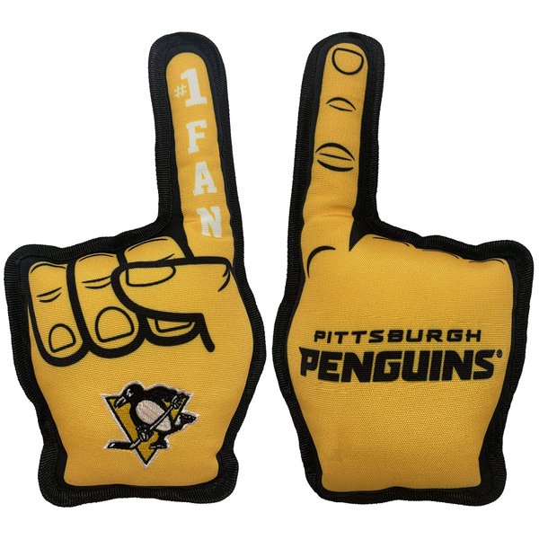 Pets First NHL Pittsburgh Penguins #1 Fan Toy for Dogs & Cats. Best Tough PET Toy with Inner Squeaker. Number One Premium Dog Toy for Strongest Chewers & Sports Fans, One Size