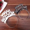 Soochat Happy New Year Headband Tiara New Years Eve Party Supplies Gold Silver Black 12 Pieces