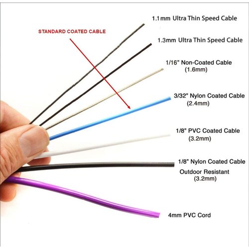 EliteSRS, Replacement Jump Rope Speed Cable for Double Unders, 10'L Cable, Green