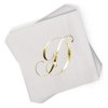 Gift Boutique 100 Gold Monogram Cocktail Napkins Letter D Disposable Paper Pack Elegant Metallic Golden Foil Hand Napkin for Powder Room Wedding Holiday Birthday Party Baby Shower Decorative Towels