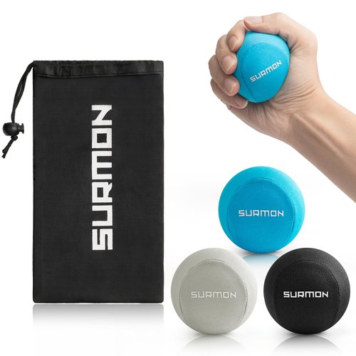 Stress Balls for Adults, Squeeze Balls for Hand Therapy, Relief Anxiety Stress Ball, Physical Therapy Stress Ball, Fidget Toy for Adults, Tri-Density Stress Balls (Soft, Medium, Hard), Therapy Ball