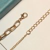 YienDoo Simple Cross Necklace Asymmetric Chain Cross Pendant Necklace Paperclip Chain Fashion Jewelry for Women (Gold)