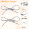 Mabor 2Pcs Bow Hair Clip Silver Rhinestone Hair Clip Bling Crystal Bowknot Clips for Women Teen Girls Glitter Hair Barrettes Hair Styling Accessories for Wedding Party Prom