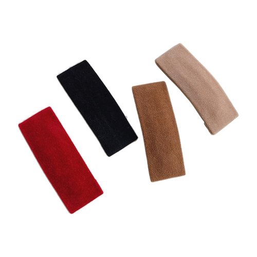4 Pieces Flocked Hair Clips Classic BB Hair Clips Hairpin Pure Color Hair Clips Rectangle Snap Ha...