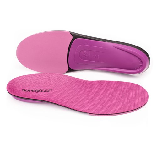 Superfeet All-Purpose Women's High Impact Support Insoles (Berry) - Trim-To-Fit Orthotic Arch Support Inserts for Women's Running Shoes - Professional Grade - Size 8.5-10 Women