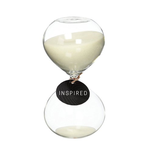 SWISSELITE Biloba Puff Sand Timer/Hourglass Sand Timer - Inspired Glass/Home, Desk, Office Decor ...