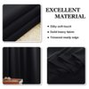 PONY DANCE Short Blackout Curtains - Thermal Insulated Window Curtain Panels - Room Darkening Back Tab/Rod Pocket Draperies for Bedroom/Kitchen, 42 Wide by 45 Inches Long, Black, 2 Panels