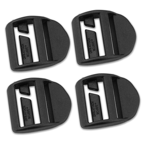 AceCamp 25mm Duraflex Tension Locks, Plastic Adjuster for Loose Straps, Prevention Buckles Set, Repair Kit for Backpack, Shoulder Bag, Camping, Hiking, Emergency - 4 Pieces