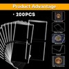 200-Pack 2.5 x 2.5 Inch Double-Pocket-Coin-Flips - Coin Pocket Holders, Unplasticized Coin Sleeves, Vinyl Coin Collection Holder for Long Term Coin Storage, Safety Coin Flips, Vinyl Coin Flips