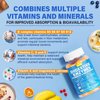Digestive Enzymes with Probiotic Gummies, Multivitamins, Calcium, Magnesium - All 24 Essential Chewable Multi Enzymes - Papaya, Lipase, Amylase, Bromelain - Breaking Down Carbs, Proteins, Fats, 2Packs
