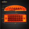 Partsam 2pcs 6" Rectangle Amber 21LED Marker Light Turn Signal 6x2 Rectangular Clearance Lights for Trailer Truck RV Camper Motorhome Golf Cart