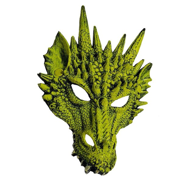 Himine Cosplay Mask Dragon's Head Mask for Festival Party Halloween (Green)