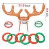 Christmas Party Games Reindeer Ring Toss Set(2Pack), Konsait Inflatable Reindeer Antler Ring Toss Game for Kids Children for Xmas Party Reindeer Games Christmas Party Games Favors Supplies