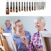 Paint Brushes Set of 16 Pieces YIHUALE Wooden Handles Brushes with Canvas Brush Case, Professional for Oil, Acrylic and Watercolor Painting