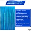 Katchon, Iridescent Blue Backdrop Curtain - 3.2x8 Feet, Pack of 2 | Iridescent Blue Streamers for Summer Party Decorations | Beach Party Decorations, Ocean Backdrop for Ocean Themed Party Decorations